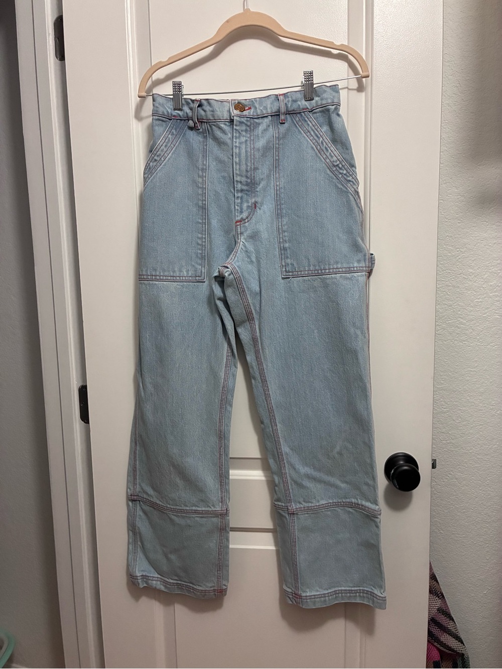 Big Bud Press Light Blue Wide-Leg Carpenter Jeans